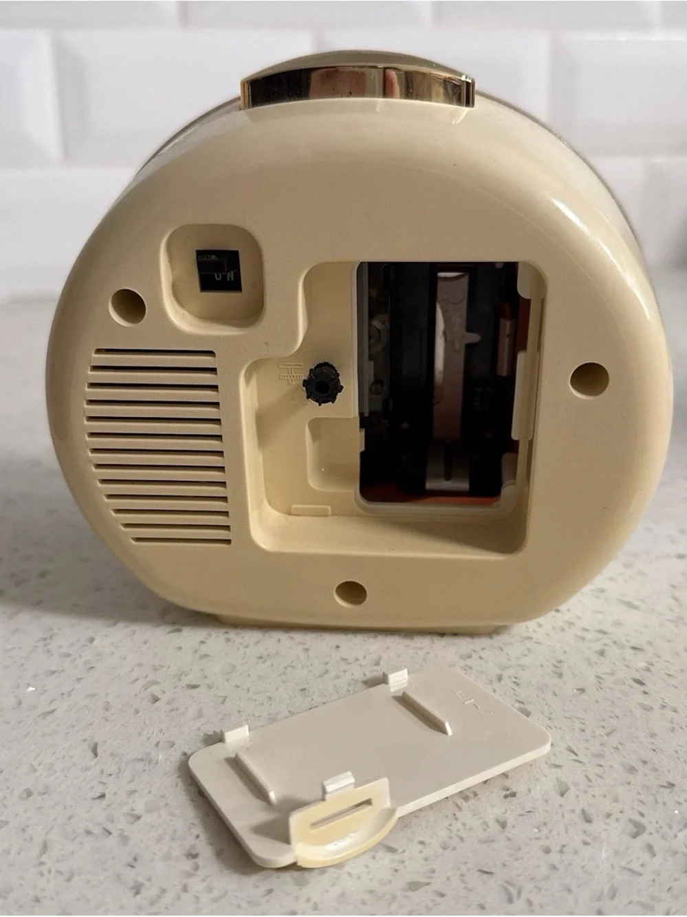 Seiko Pink and Gold Round Quartz Table Clock